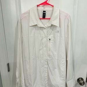Northface Womens Plus Size 3x Fishing Sun Shirt White